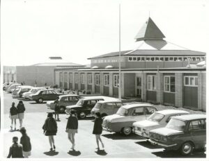 Students walking in front of the newly opened Porirua College main building