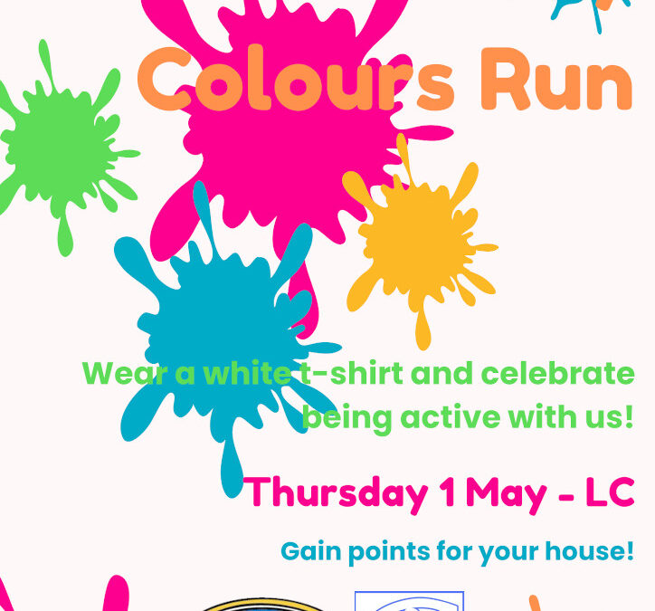 Cross-Country Colours Run, Thu 1st May – 1.00pm